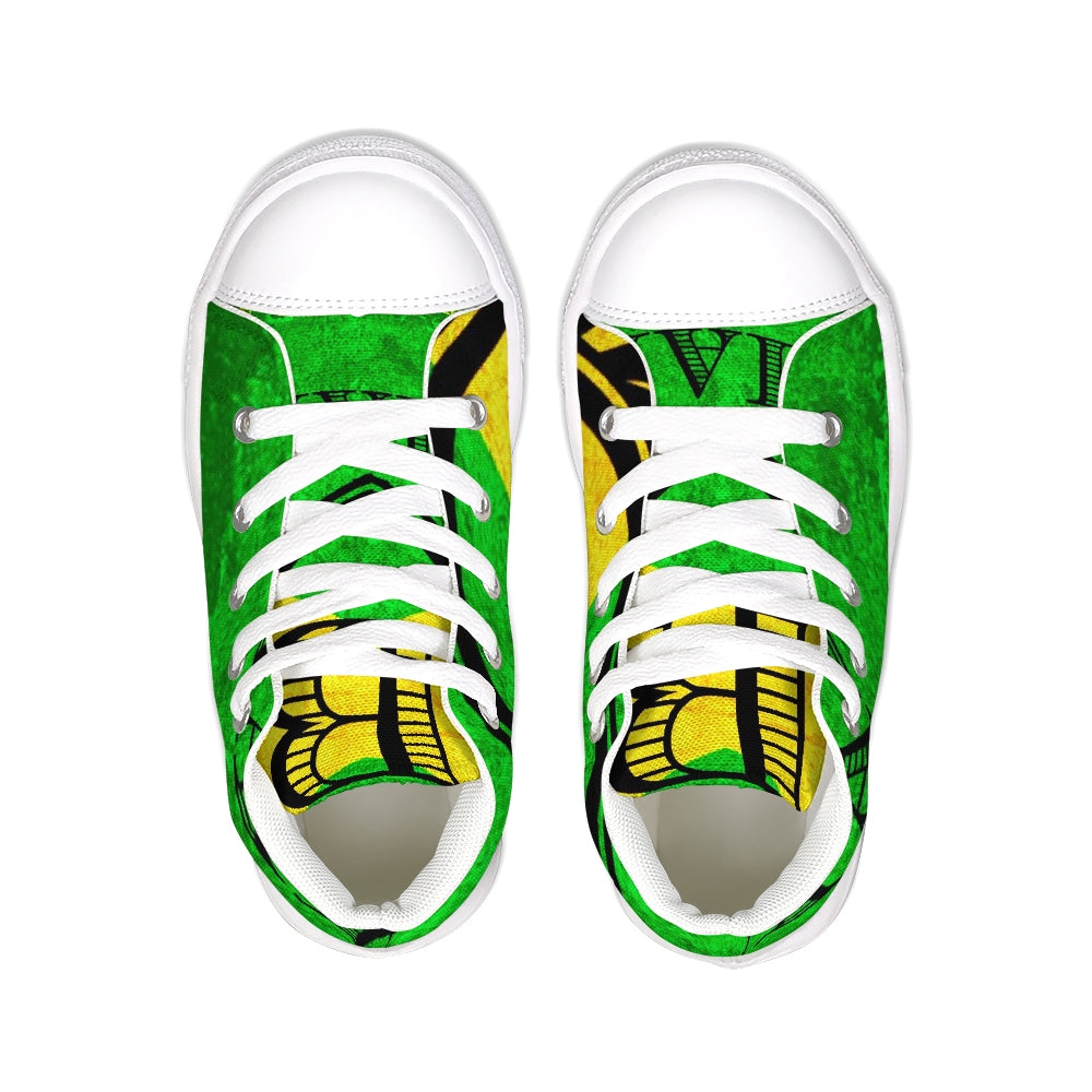 Billionaire Boyscouts Jamaica Kids Hightop Canvas Shoe