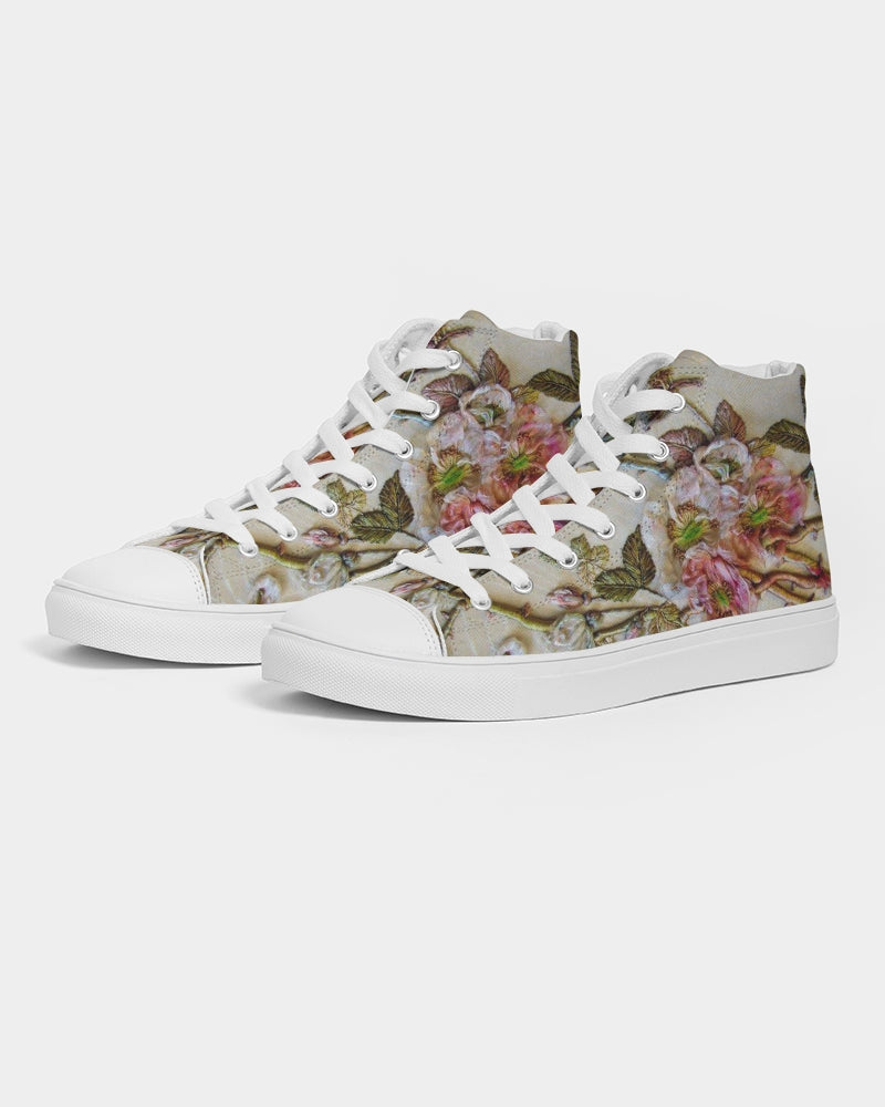 Ivory Flora Women's Hightop Canvas Shoe