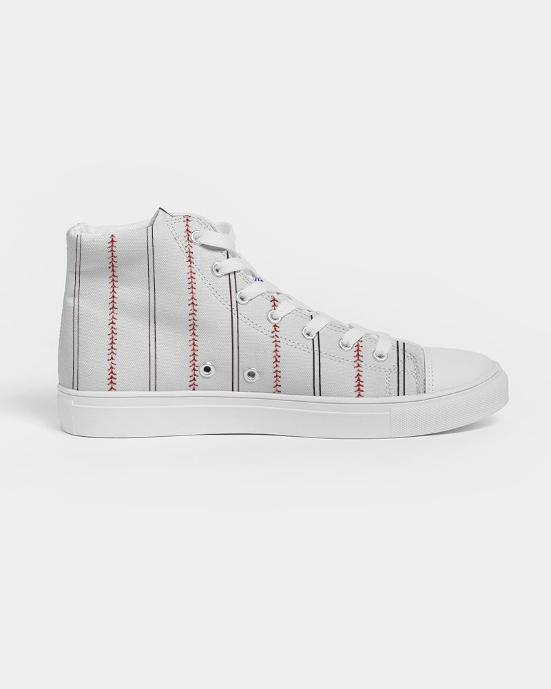 Baseball Stripes Men's Hightop Canvas Shoe