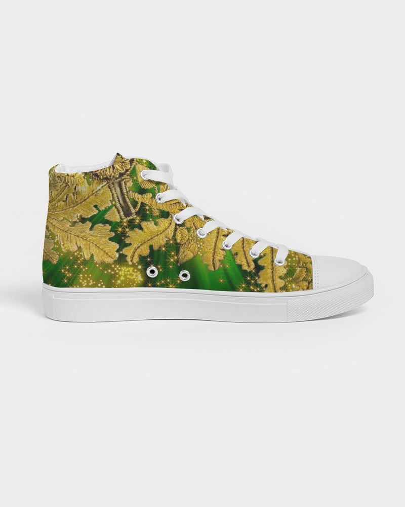 Verde Aurum Vine Men's Hightop Canvas Shoe