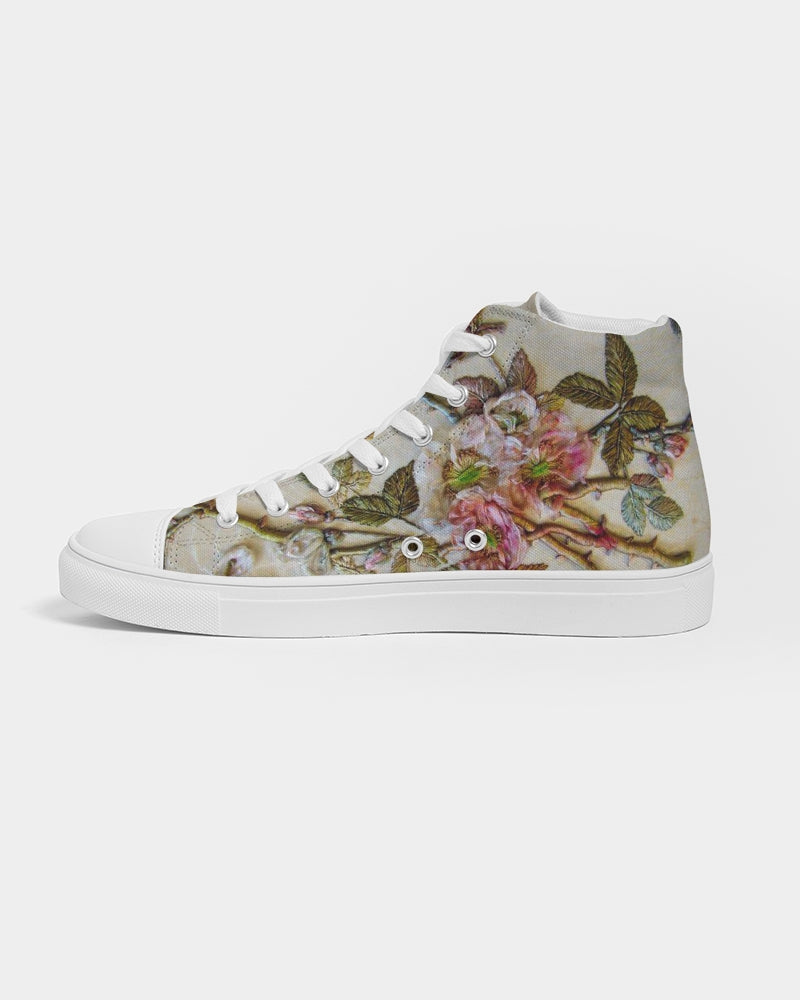 Ivory Flora Women's Hightop Canvas Shoe