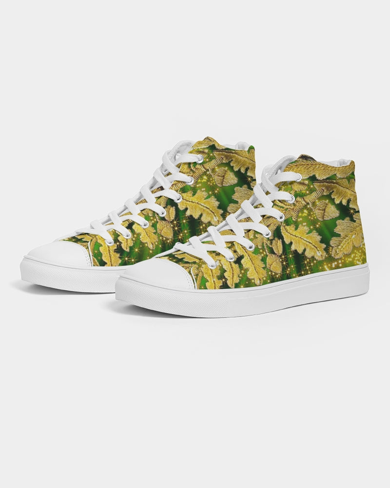 Verde Aurum Vine Men's Hightop Canvas Shoe