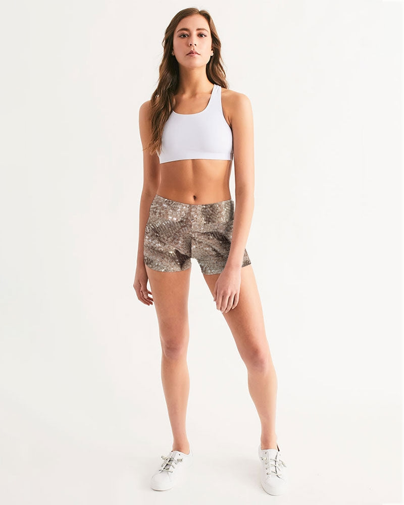 Jus’ Like Diamonds Women's Mid-Rise Yoga Shorts