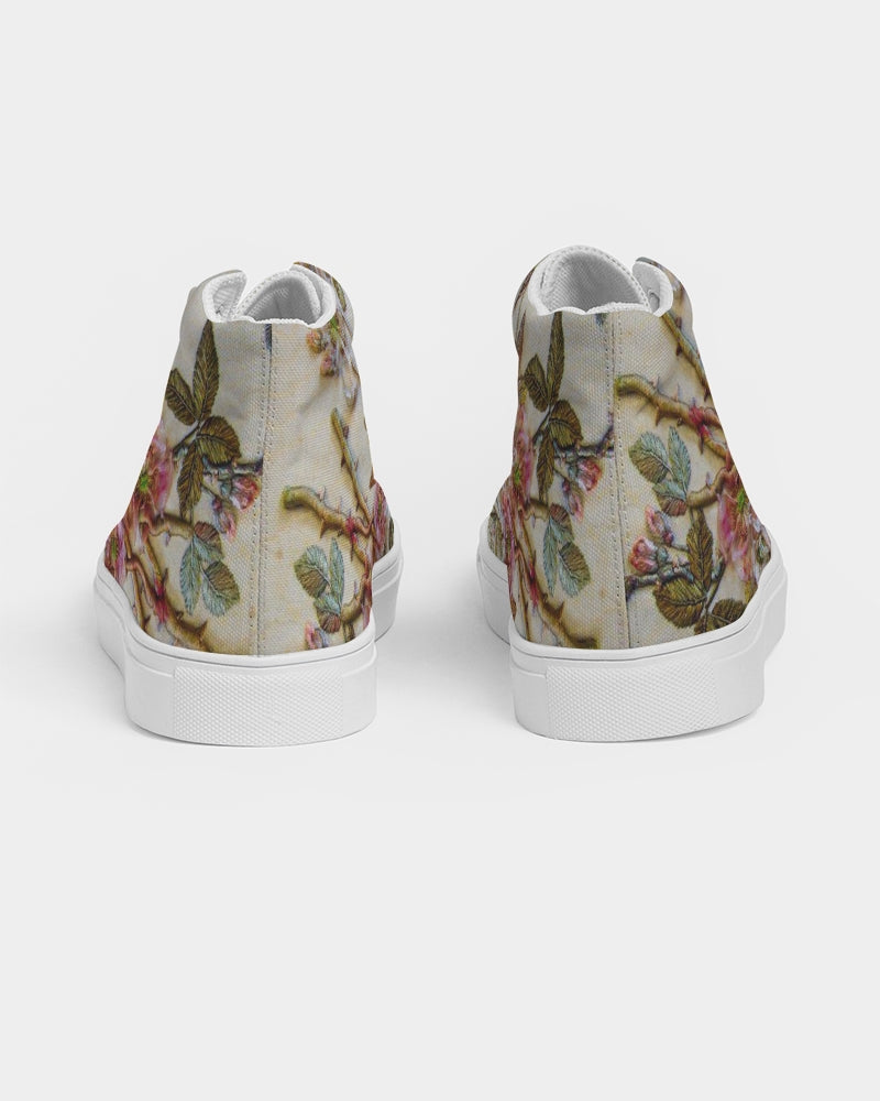 Ivory Flora Women's Hightop Canvas Shoe