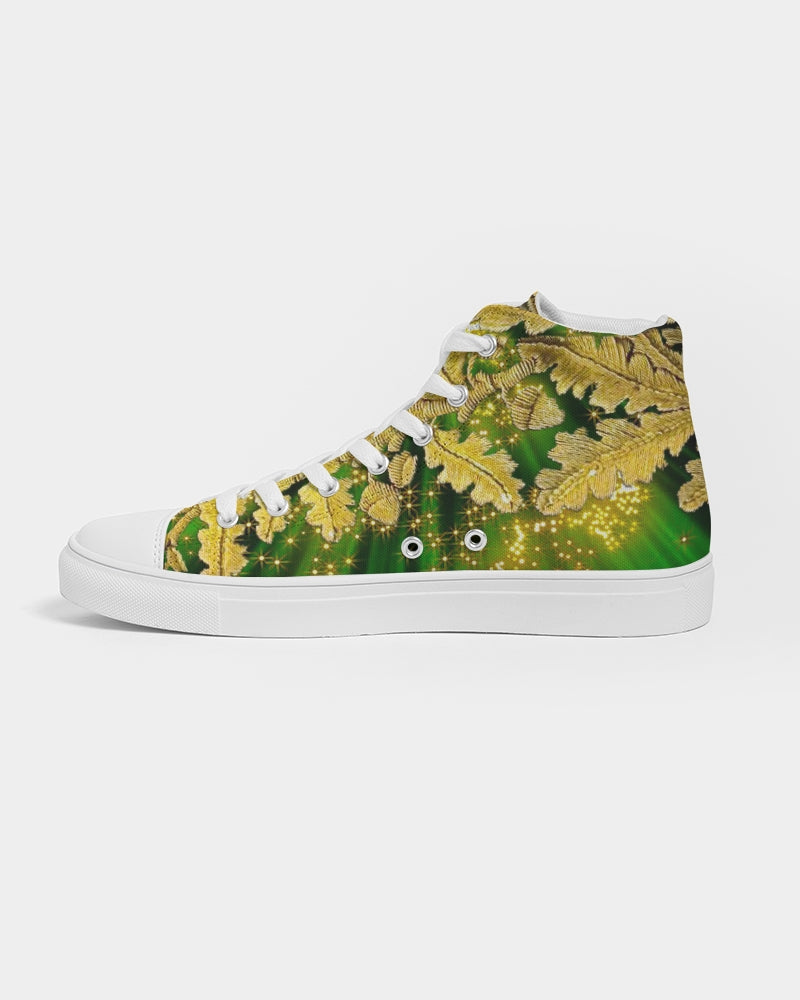 Verde Aurum Vine Men's Hightop Canvas Shoe