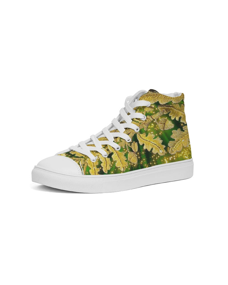 Verde Aurum Vine Men's Hightop Canvas Shoe