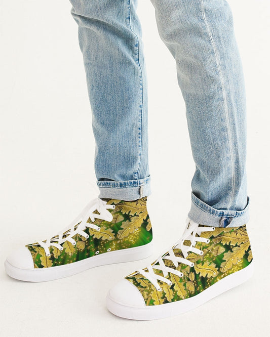 Verde Aurum Vine Men's Hightop Canvas Shoe