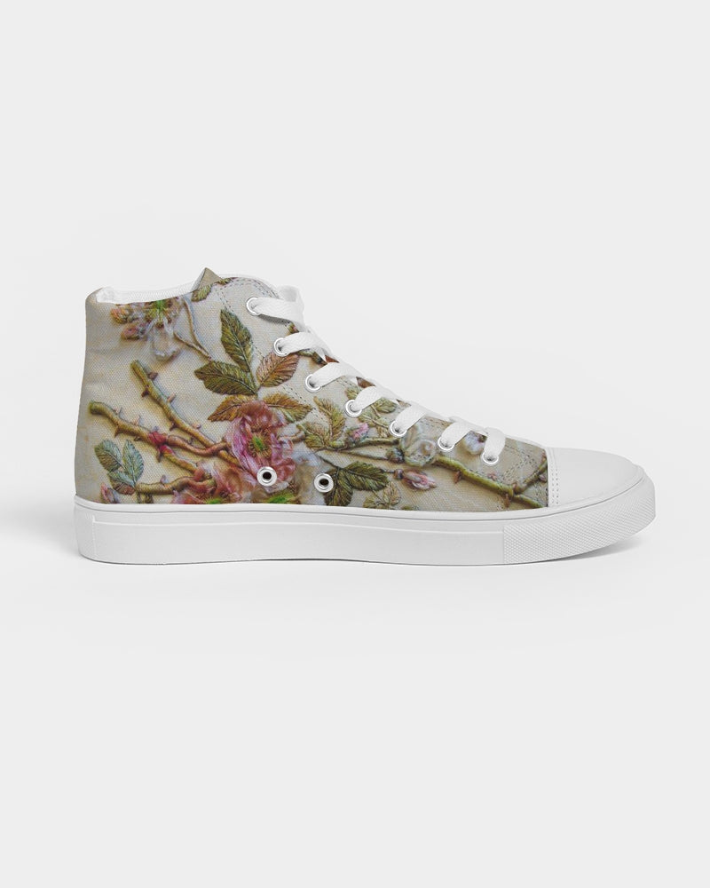 Ivory Flora Women's Hightop Canvas Shoe