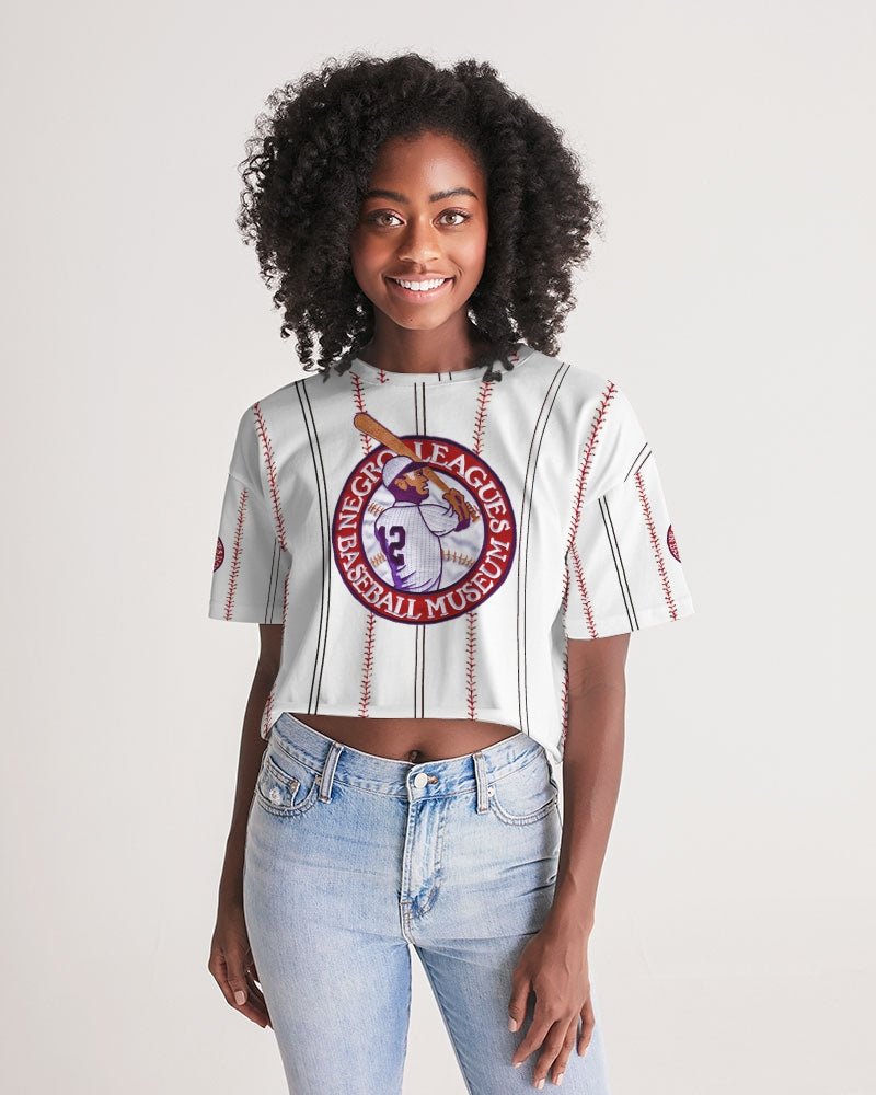 Baseball Stripes Women's Lounge Cropped Tee