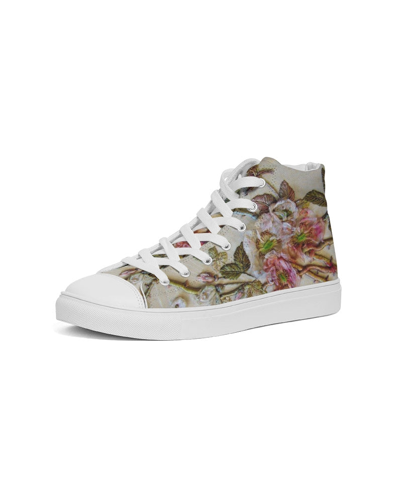 Ivory Flora Women's Hightop Canvas Shoe