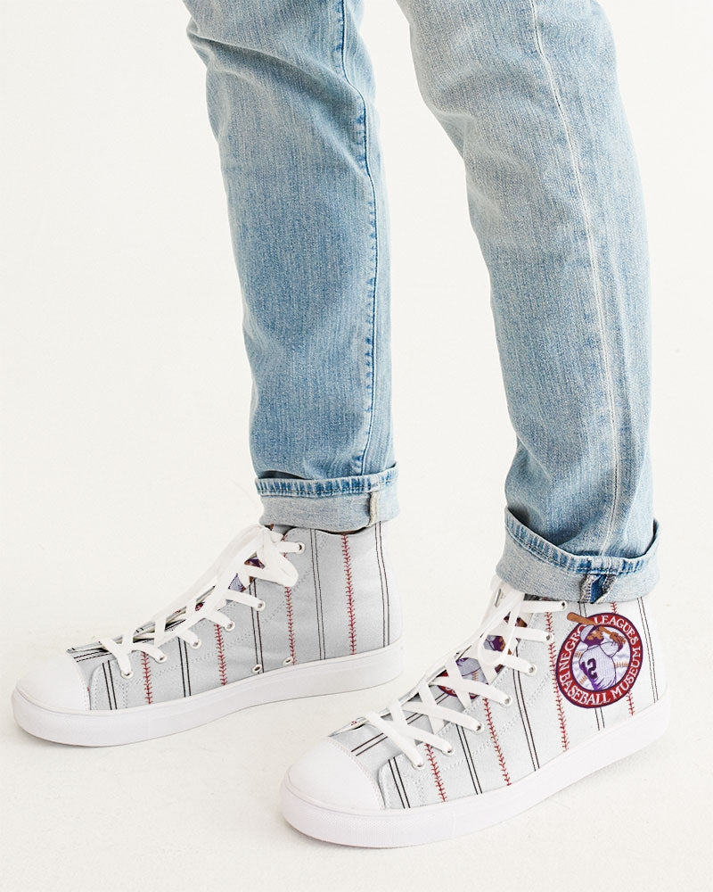 Baseball Stripes Men's Hightop Canvas Shoe